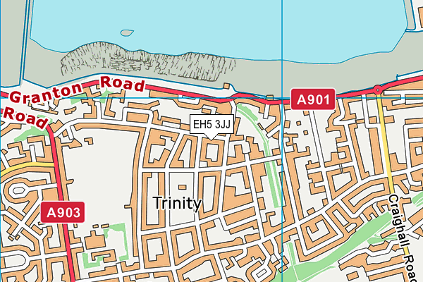 EH5 3JJ map - OS VectorMap District (Ordnance Survey)
