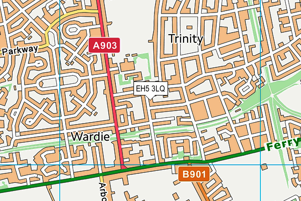 EH5 3LQ map - OS VectorMap District (Ordnance Survey) EH5 3LQ map - OS VectorMap District (Ordnance Survey)