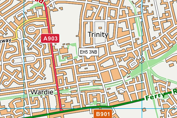 EH5 3NB map - OS VectorMap District (Ordnance Survey) EH5 3NB map - OS VectorMap District (Ordnance Survey)