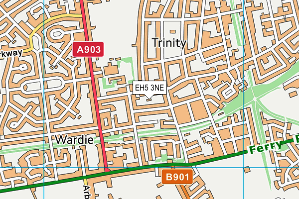 EH5 3NE map - OS VectorMap District (Ordnance Survey) EH5 3NE map - OS VectorMap District (Ordnance Survey)