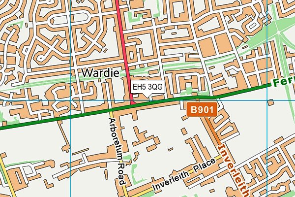EH5 3QG map - OS VectorMap District (Ordnance Survey) EH5 3QG map - OS VectorMap District (Ordnance Survey)