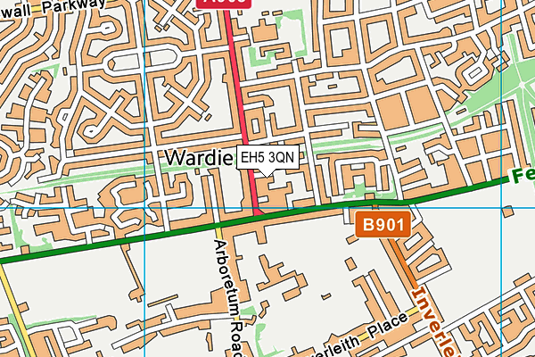 EH5 3QN map - OS VectorMap District (Ordnance Survey) EH5 3QN map - OS VectorMap District (Ordnance Survey)