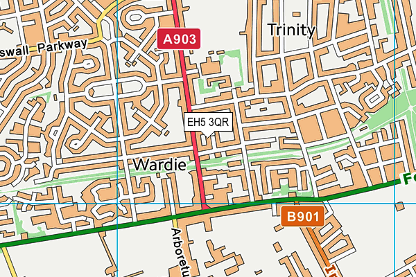 EH5 3QR map - OS VectorMap District (Ordnance Survey) EH5 3QR map - OS VectorMap District (Ordnance Survey)