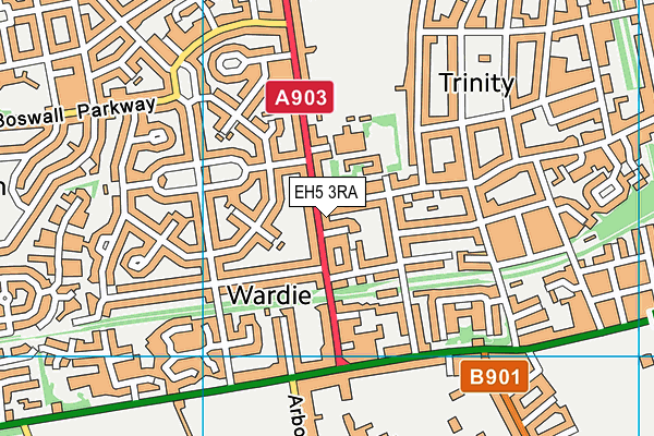 EH5 3RA map - OS VectorMap District (Ordnance Survey) EH5 3RA map - OS VectorMap District (Ordnance Survey)