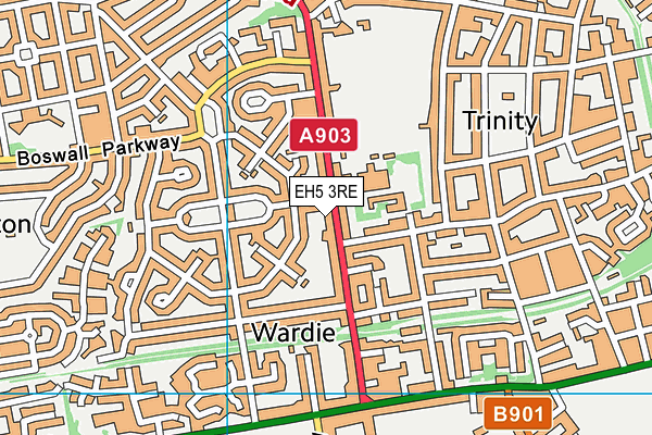 EH5 3RE map - OS VectorMap District (Ordnance Survey) EH5 3RE map - OS VectorMap District (Ordnance Survey)
