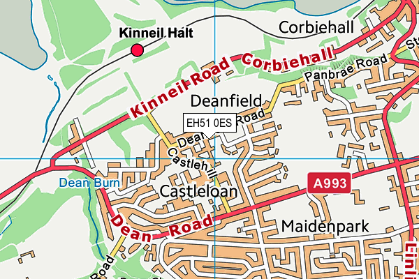 EH51 0ES map - OS VectorMap District (Ordnance Survey) EH51 0ES map - OS VectorMap District (Ordnance Survey)