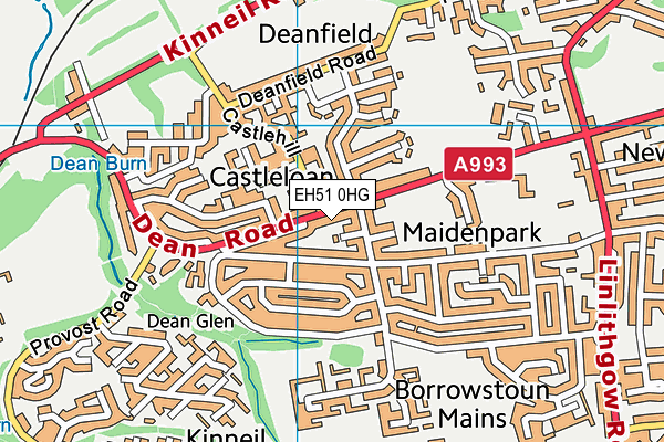 EH51 0HG map - OS VectorMap District (Ordnance Survey)