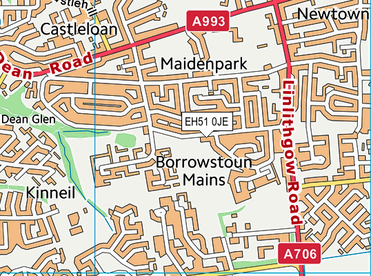 EH51 0JE map - OS VectorMap District (Ordnance Survey) EH51 0JE map - OS VectorMap District (Ordnance Survey)
