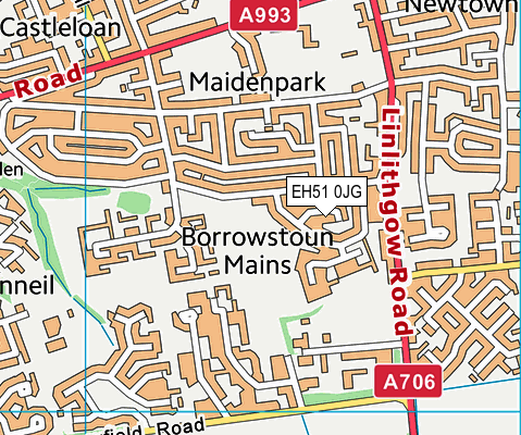 EH51 0JG map - OS VectorMap District (Ordnance Survey) EH51 0JG map - OS VectorMap District (Ordnance Survey)