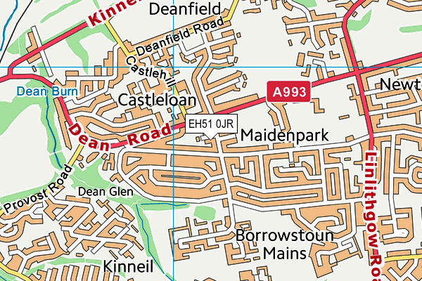 EH51 0JR map - OS VectorMap District (Ordnance Survey) EH51 0JR map - OS VectorMap District (Ordnance Survey)