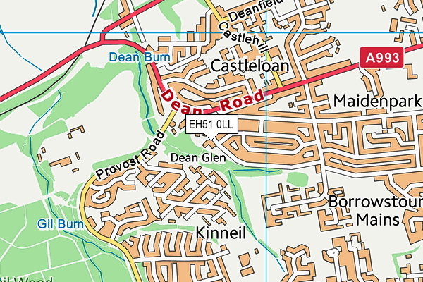 EH51 0LL map - OS VectorMap District (Ordnance Survey) EH51 0LL map - OS VectorMap District (Ordnance Survey)