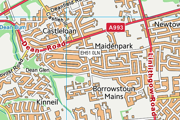 EH51 0LN map - OS VectorMap District (Ordnance Survey) EH51 0LN map - OS VectorMap District (Ordnance Survey)