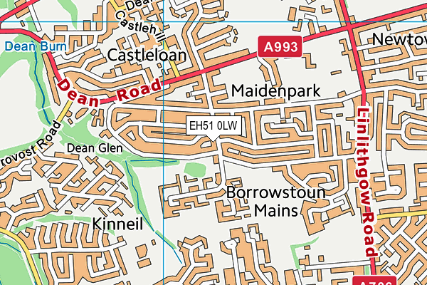EH51 0LW map - OS VectorMap District (Ordnance Survey) EH51 0LW map - OS VectorMap District (Ordnance Survey)