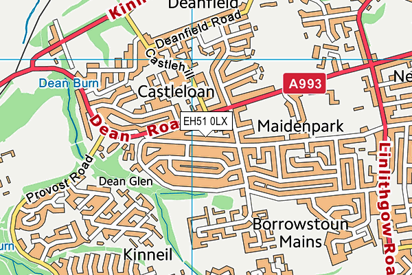 EH51 0LX map - OS VectorMap District (Ordnance Survey)