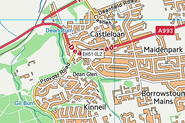 EH51 0LZ map - OS VectorMap District (Ordnance Survey) EH51 0LZ map - OS VectorMap District (Ordnance Survey)