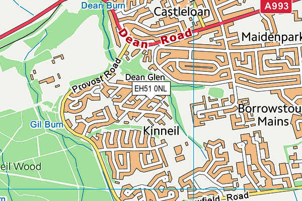 EH51 0NL map - OS VectorMap District (Ordnance Survey)