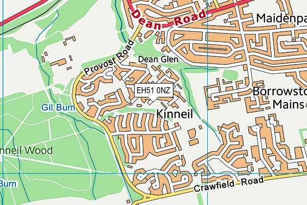EH51 0NZ map - OS VectorMap District (Ordnance Survey) EH51 0NZ map - OS VectorMap District (Ordnance Survey)
