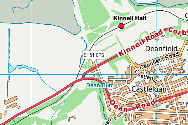 EH51 0PS map - OS VectorMap District (Ordnance Survey)