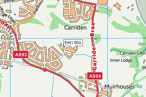 EH51 9DG map - OS VectorMap District (Ordnance Survey) EH51 9DG map - OS VectorMap District (Ordnance Survey)