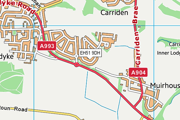 EH51 9DH map - OS VectorMap District (Ordnance Survey) EH51 9DH map - OS VectorMap District (Ordnance Survey)