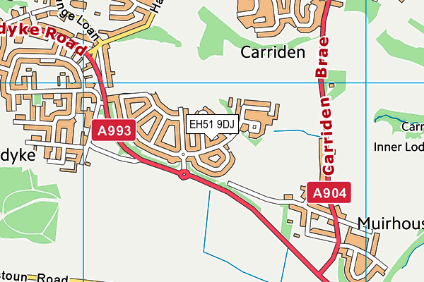 EH51 9DJ map - OS VectorMap District (Ordnance Survey) EH51 9DJ map - OS VectorMap District (Ordnance Survey)
