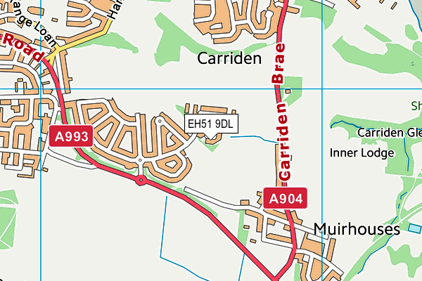 EH51 9DL map - OS VectorMap District (Ordnance Survey)