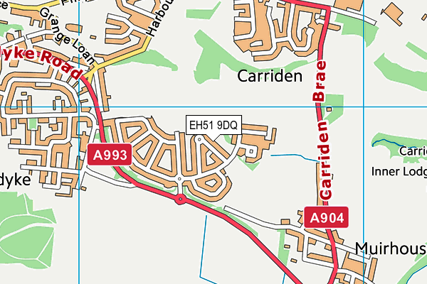 EH51 9DQ map - OS VectorMap District (Ordnance Survey) EH51 9DQ map - OS VectorMap District (Ordnance Survey)