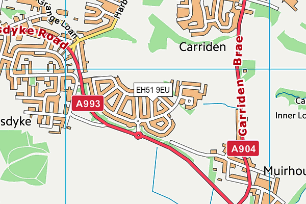 EH51 9EU map - OS VectorMap District (Ordnance Survey) EH51 9EU map - OS VectorMap District (Ordnance Survey)