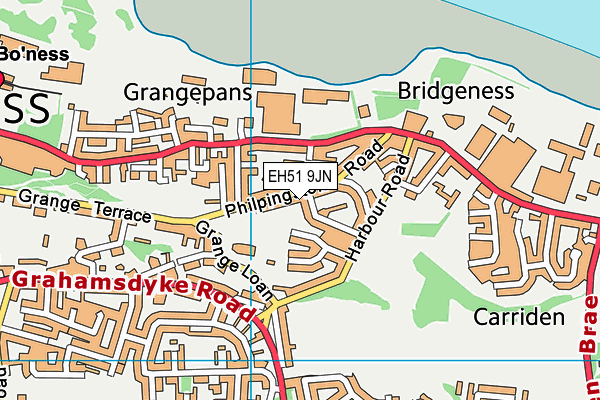 EH51 9JN map - OS VectorMap District (Ordnance Survey) EH51 9JN map - OS VectorMap District (Ordnance Survey)