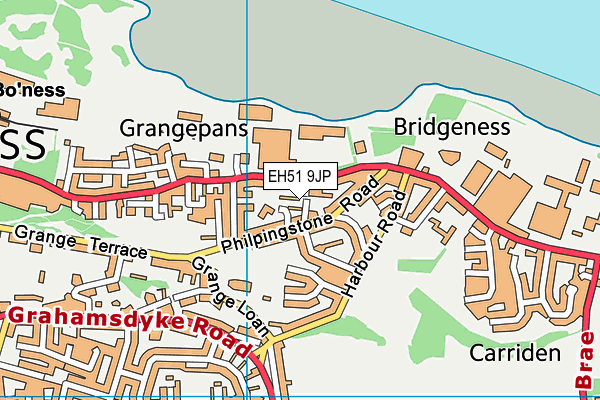 EH51 9JP map - OS VectorMap District (Ordnance Survey)
