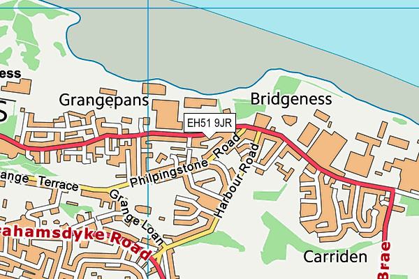 EH51 9JR map - OS VectorMap District (Ordnance Survey) EH51 9JR map - OS VectorMap District (Ordnance Survey)