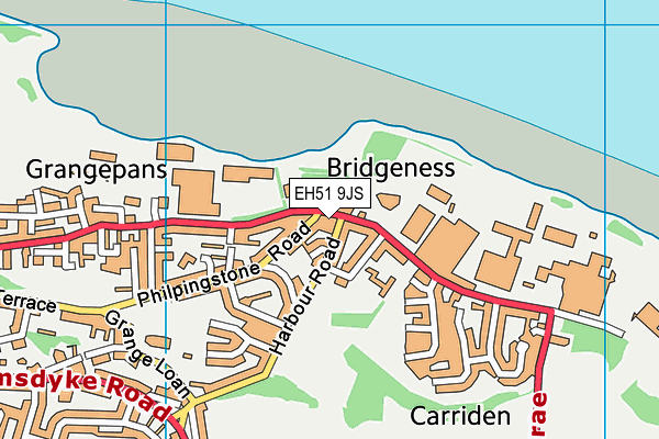 EH51 9JS map - OS VectorMap District (Ordnance Survey) EH51 9JS map - OS VectorMap District (Ordnance Survey)