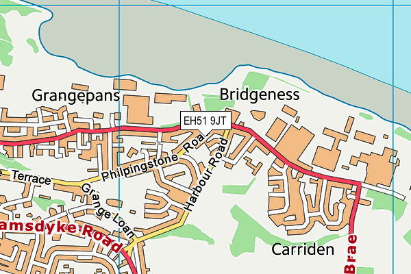 EH51 9JT map - OS VectorMap District (Ordnance Survey) EH51 9JT map - OS VectorMap District (Ordnance Survey)