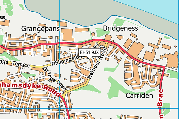 EH51 9JX map - OS VectorMap District (Ordnance Survey) EH51 9JX map - OS VectorMap District (Ordnance Survey)