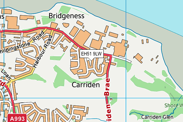 EH51 9LW map - OS VectorMap District (Ordnance Survey) EH51 9LW map - OS VectorMap District (Ordnance Survey)