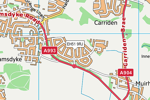 EH51 9RJ map - OS VectorMap District (Ordnance Survey) EH51 9RJ map - OS VectorMap District (Ordnance Survey)