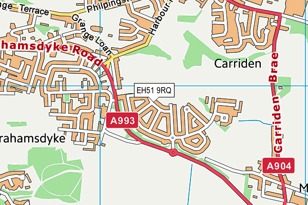 EH51 9RQ map - OS VectorMap District (Ordnance Survey) EH51 9RQ map - OS VectorMap District (Ordnance Survey)
