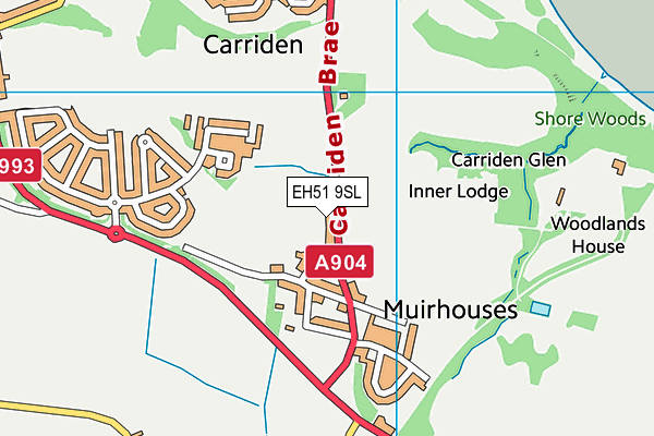 EH51 9SL map - OS VectorMap District (Ordnance Survey) EH51 9SL map - OS VectorMap District (Ordnance Survey)