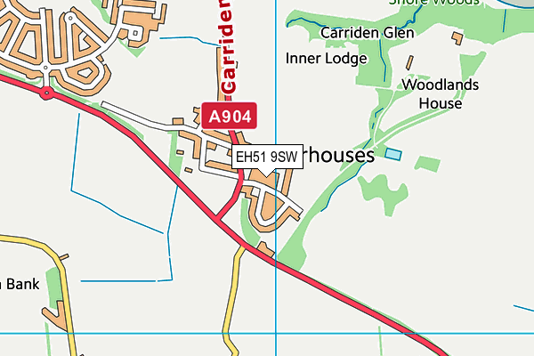 EH51 9SW map - OS VectorMap District (Ordnance Survey) EH51 9SW map - OS VectorMap District (Ordnance Survey)