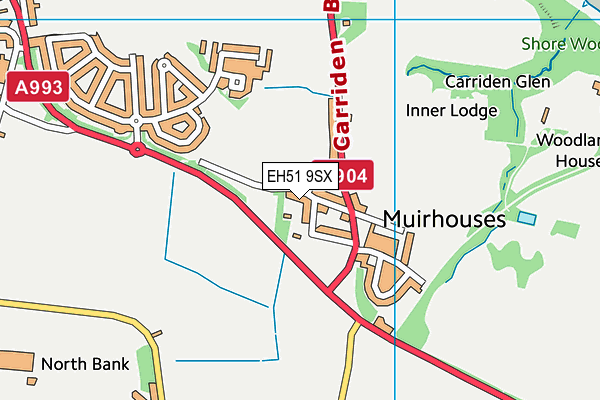 EH51 9SX map - OS VectorMap District (Ordnance Survey) EH51 9SX map - OS VectorMap District (Ordnance Survey)