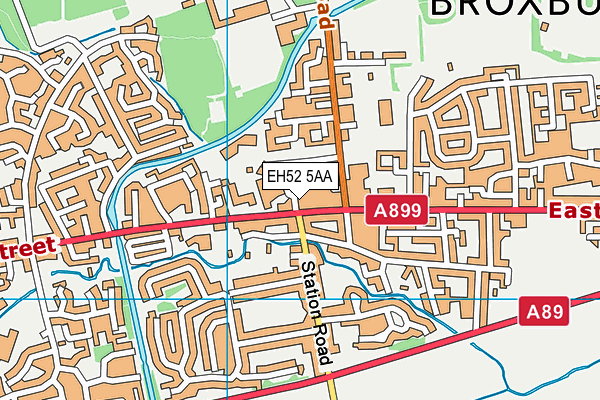 EH52 5AA map - OS VectorMap District (Ordnance Survey) EH52 5AA map - OS VectorMap District (Ordnance Survey)