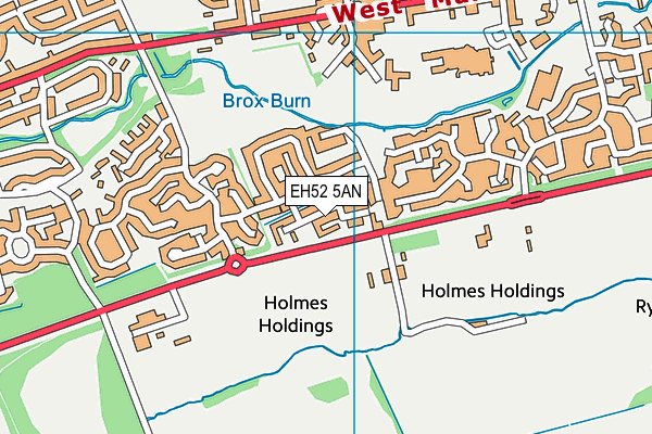 EH52 5AN map - OS VectorMap District (Ordnance Survey)