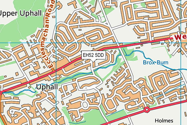 EH52 5DD map - OS VectorMap District (Ordnance Survey)