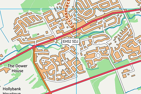 EH52 5DJ map - OS VectorMap District (Ordnance Survey) EH52 5DJ map - OS VectorMap District (Ordnance Survey)