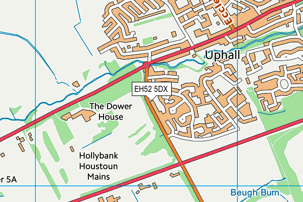 EH52 5DX map - OS VectorMap District (Ordnance Survey) EH52 5DX map - OS VectorMap District (Ordnance Survey)