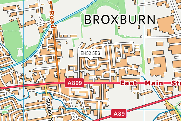 EH52 5ES map - OS VectorMap District (Ordnance Survey)