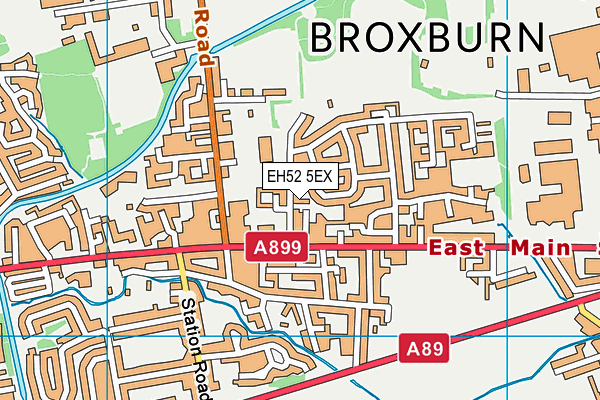 EH52 5EX map - OS VectorMap District (Ordnance Survey)