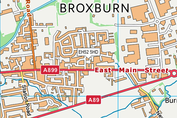 EH52 5HD map - OS VectorMap District (Ordnance Survey)