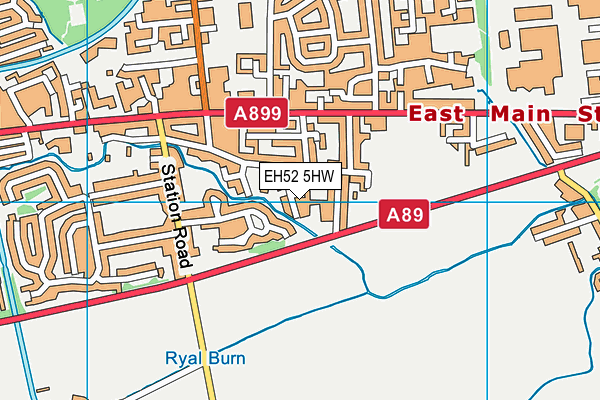 EH52 5HW map - OS VectorMap District (Ordnance Survey) EH52 5HW map - OS VectorMap District (Ordnance Survey)