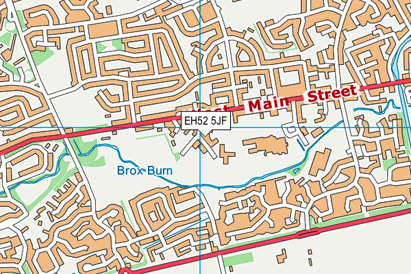 EH52 5JF map - OS VectorMap District (Ordnance Survey)